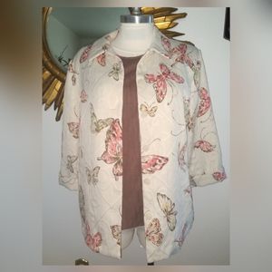 Size 18 Alfred Dunner Jacket with butterfly pattern
